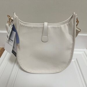 Off-white Crossbody Bag by Ah-dorned NY